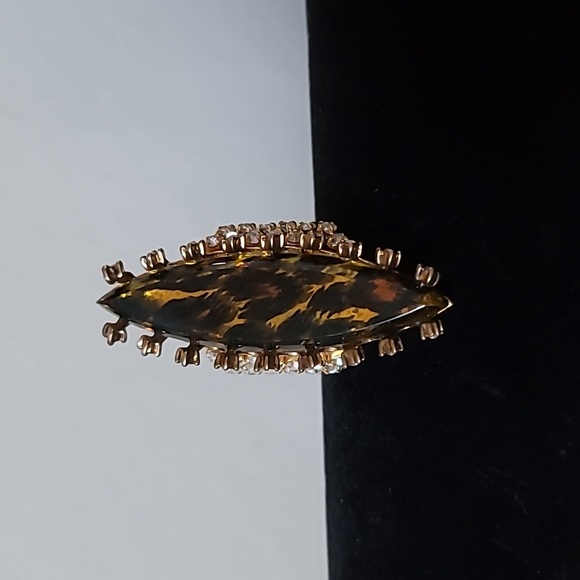 Vintage BETSEY JOHNSON Hollywood Glam Collection Leopard Cheetah Tiger Ring. 7.5 - Picture 3 of 8